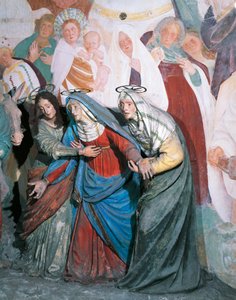 Statuen heiliger Frauen, die Christus folgen (Detail) von Gaudenzio Ferrari