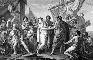 Der Zorn des Achilles über den Verlust von Briseis, graviert von Domenico Cunego, 1764