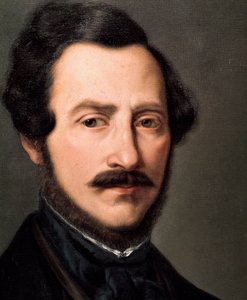 Porträt des italienischen Komponisten Gaetano Donizetti (1797-1848). Gemälde von Gennario Ruo (19. Jahrhundert) Neapel, Conservatorio di Musica San Pietro a Majella