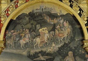 Die Anbetung der Könige (Detail) von Gentile da Fabriano