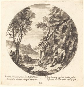 Merkur wiegt Argos in den Schlaf von Georg Andreas Wolfgang the Elder