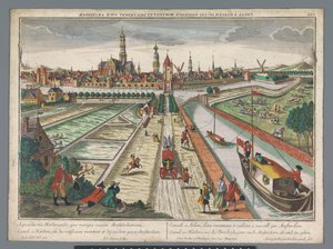 Ansicht des Amsterdamer Kanals in Haarlem