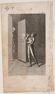 Illustration mit jungem Mann und Skelett von Georg Christian Schule