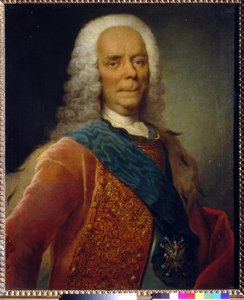 Porträt von Prinz Vasili Vladimirovich Dolgorukov (1667-1746) (Detail)