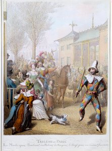 Le Mardi Gras auf dem Boulevard des Italiens in Paris