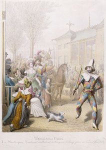 Mardi-Gras, Boulevard des Italiens, 1831 von Georg Emanuel Opitz