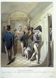 Das Büro des Théâtre Français, aus Tableau de Paris von Georg Emanuel Opitz
