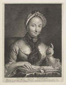 Dorothée Louise Viedebandt (Die Frau des Künstlers) von Georg Friedrich Schmidt