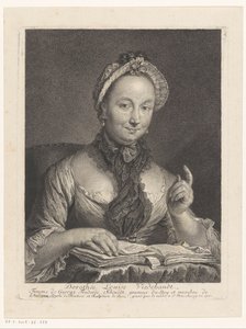 Porträt von Dorothée Louise Viedebandt, Frau des Künstlers Georg Friedrich Schmidt von Georg Friedrich Schmidt