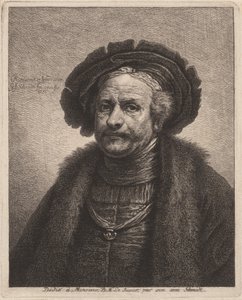 Selbstporträt von Rembrandt von Georg Friedrich Schmidt, after Rembrandt van Rijn
