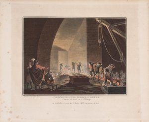 Das Innere einer Eisenhütte von Georg Haas