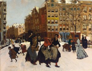 Winter in Amsterdam, um 1898