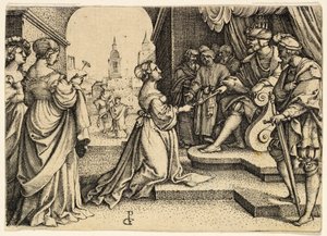 Esther vor Ahasverus von Georg Pencz