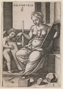 Geometrie, aus der Serie "Die freien Künste", ca. 1541 von Georg Pencz