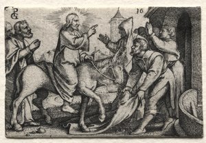 Das Leben Jesu Christi: Christus zieht in Jerusalem ein, um 1534-35