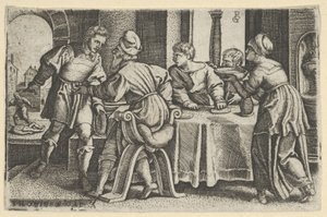 Tobias verlässt den Tisch, aus der Geschichte von Tobias