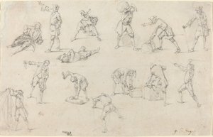 Studien von Soldaten im Lager von Georg Philipp Rugendas