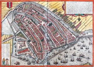 Amsterdam, Niederlande von Georg and Hogenberg Franz (1535 90) Braun