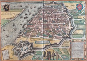 Antwerpen, Belgien von Georg and Hogenberg Franz (1535 90) Braun
