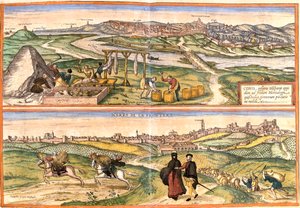 Conil de la Frontera, Jerez de la Frontera, Spanien von Georg and Hogenberg Franz (1535 90) Braun