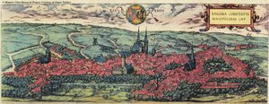 Eisleben in Sachsen von Georg and Hogenberg Franz (1535 90) Braun