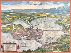 Mantua, Italien von Georg and Hogenberg Franz (1535 90) Braun