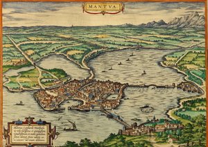 Mantua, Italien von Georg and Hogenberg Franz (1535 90) Braun