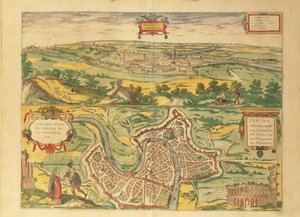 Karte von Verona aus Civitates Orbis Terrarum von Georg Braun von Georg Braun and Hogenberg Franz