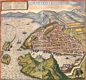 Marseille, Frankreich von Georg and Hogenberg Franz (1535 90) Braun