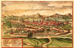 Montpellier, Frankreich von Georg and Hogenberg Franz (1535 90) Braun