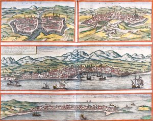 Parma, Siena, Palermo, Trapani, Italien von Georg and Hogenberg Franz (1535 90) Braun
