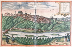 Znojmo, Tschechische Republik von Georg Braun and Hogenberg Franz