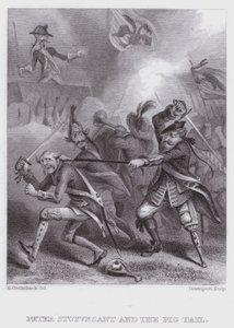 Peter Stuyvesant und der Zopf (Gravur)