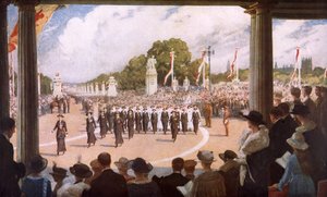 Die Friedensprozession in London von George (after) Harcourt