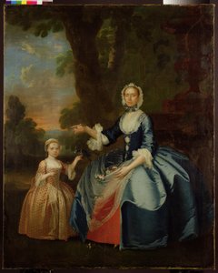Porträt von Mrs. Dawson von Retford und ihrer Tochter, ca. 1749