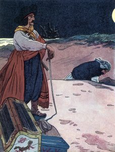 Der Schatz ist vergraben. Illustration aus „The boys book of pirates“ von George Albert Williams (1875-1932) 1914