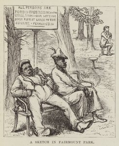 Eine Skizze im Fairmount Park von George Augustus Sala