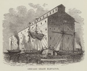 Getreidespeicher in Chicago von George Augustus Sala