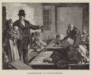 Schlafsaal im Polizeirevier von George Augustus Sala
