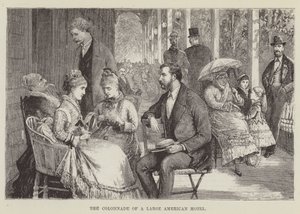 Die Kolonnade eines großen amerikanischen Hotels von George Augustus Sala