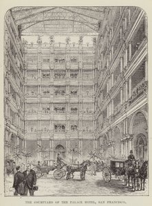 Der Innenhof des Palace Hotels, San Francisco von George Augustus Sala