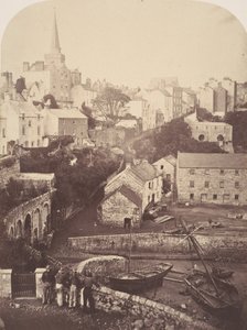 Teil der Stadt und des Hafens von Tenby, 1853