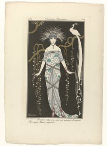 Journal des Dames et des Modes, Costumes Parisiens, 1914, Nr. 168: Großes Abendkleid von George Barbier
