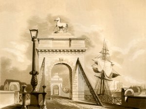 Norfolk-Brücke, New Shoreham, 1835 von George Baxter