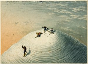 Der Gipfel, aus „Besteigung des Mont Blanc“ von George Baxter