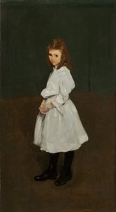 Kleines Mädchen in Weiß (Queenie Burnett)