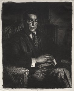 Speicher auf einem Stuhl sitzend von George Bellows