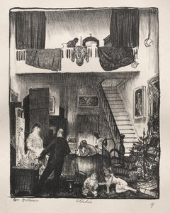Das Atelier, Weihnachten 1916 von George Bellows