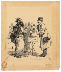 Straßenverkäufer, ca. 1895