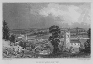 Barnstaple, Devon (Gravur)